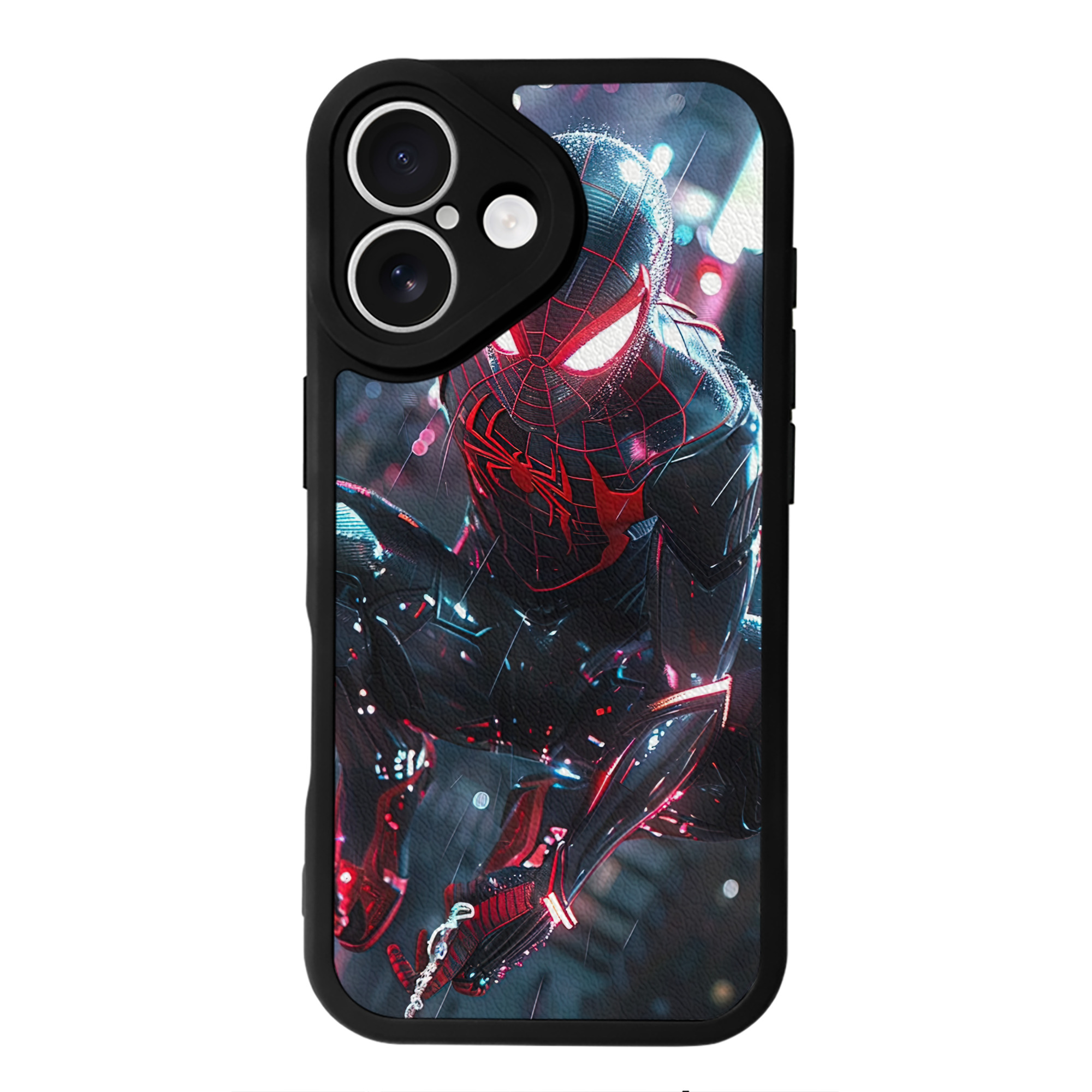 Spider Man スパイダーマン 【iPhone 16シリーズ対応】シリコンスマホケース（レザー調） 材質：シリコン